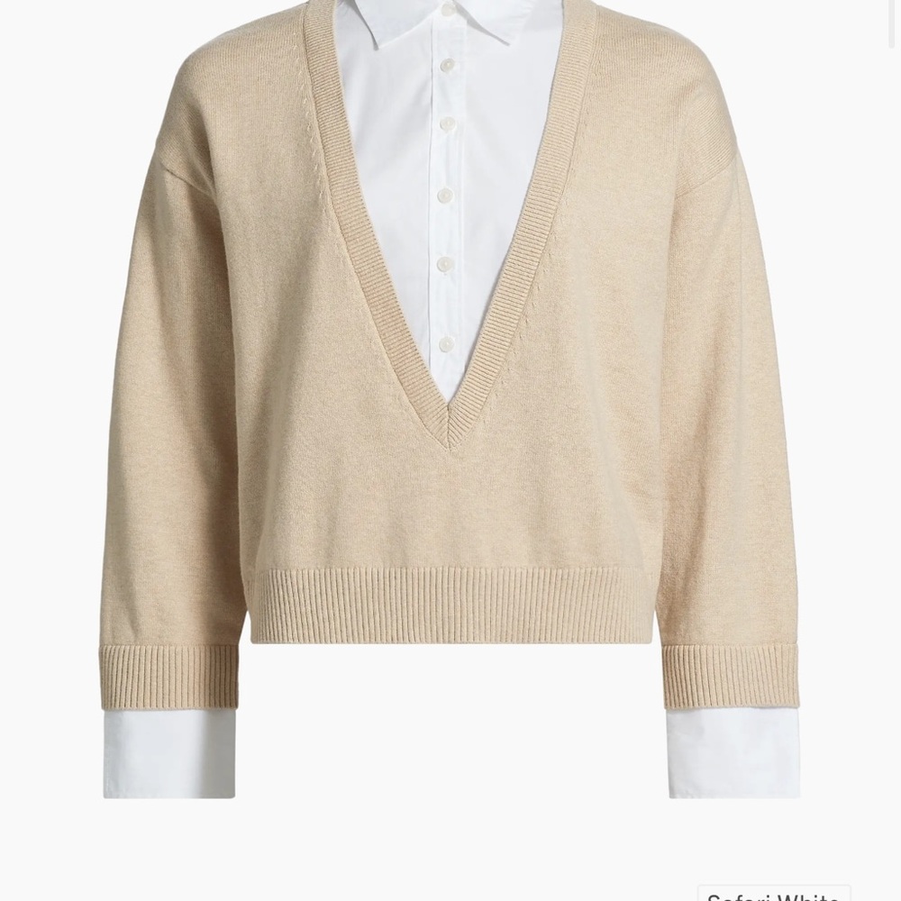 Derek Lam Beige V-Neck Sweater